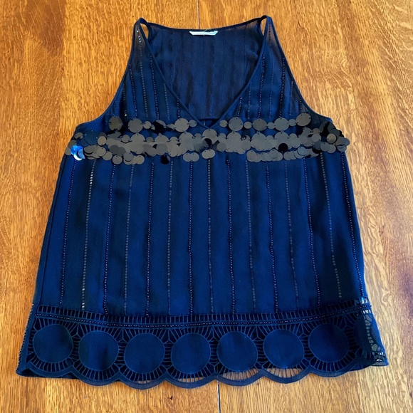 Leifsdottir Black Silk Camisole. - Picture 1 of 3